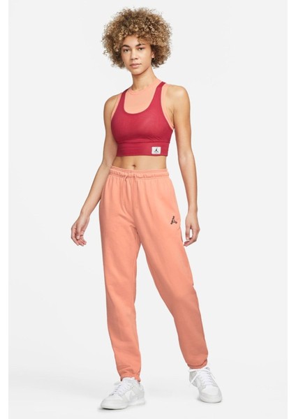 Jordan Essential Core Loose Fit Fleece Pant.lastik Paçalı Bol Kesim Pamuklu Kadın Günlük Eşofman Altı Turuncu indirimleri