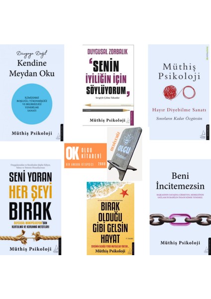 Duygusal Zorbalık - Hayır Diyebilme Sanatı - Seni Yoran Her Şeyi Bırak / 6 Kitap Set-Telefon Tutucu Hediye