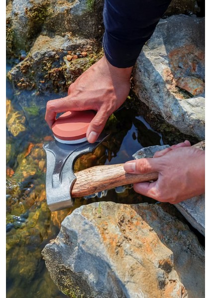 Çift Taraflı Bileme Taşı – Kamp ve Outdoor Aletleri Için 180/320 Granit Yuvarlak Bileme Taşı