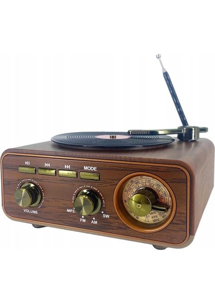 SP-424 Usb-Sd-Fm-Bluetooth Destekli Şarjlı Nostaljik Retro Radyo - Kahverengi fiyatları