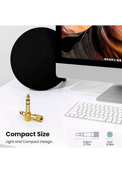 Primex PX-4458 6.3 mm Erkek To 3.5 mm Dişi Çevirici Dönüştürücü Jack Adaptörü, 6.3mm Ses Koonektör modelleri