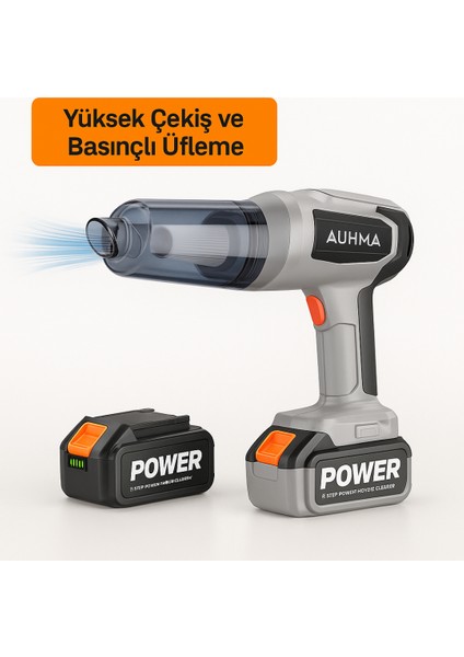 Araç Içi Şarjlı Süpürge, Çok Amaçlı Süpürge, 20000 Pa Yüksek Emiş Gücü, 7 Farklı Kullanılabilir Başlık, 15000+10000 Mah Çift Batarya, 3 Kademeli Güç Modu, 100.000 Rpm Yüksek Çekiş ve Basınçlı Üfleme indirimleri