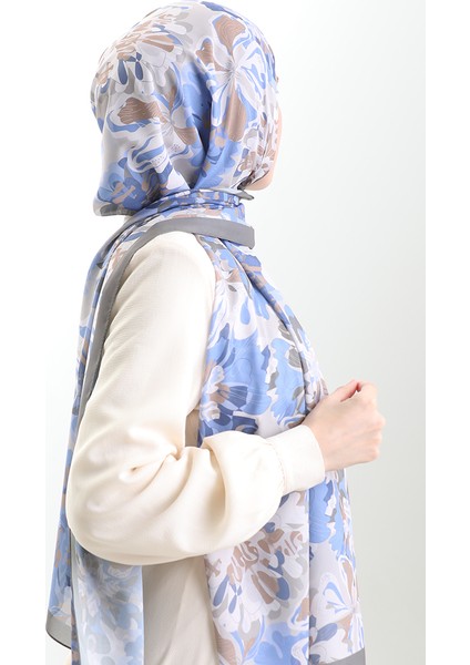 Hanzade Fransız Ipeği Şal 70329-02 Toprak Indigo fırsatları