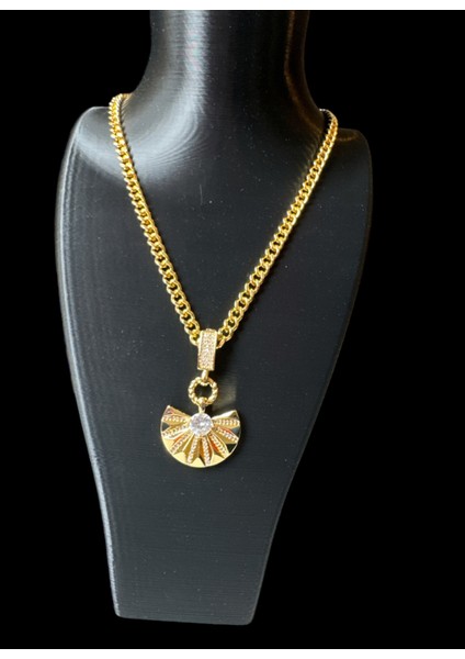 Çelik Gold Taşlı Yelpaze Kolye fırsatları