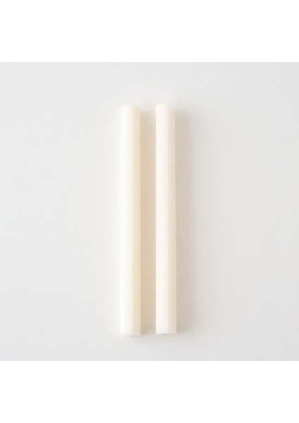Noir Şamdan Mum 2'li Ekru (25X2 Cm)