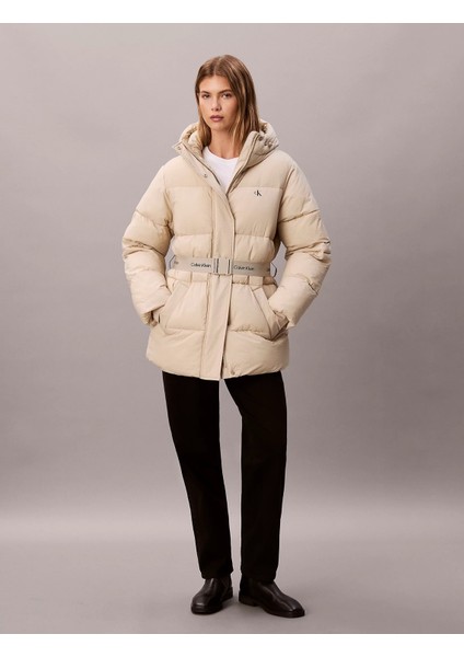 Kemerli Orta Kalınlıkta Şişme Kadın Kahverengi Ceket LV047D507G-NSU modelleri