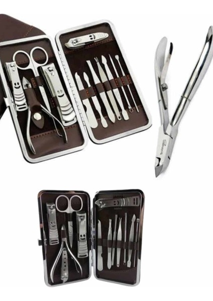 12 Parça Paslanmaz Çelik Kompakt ve Taşınabilir Manikür Makası Tırnak Makası - M796K795-R25 fırsatları