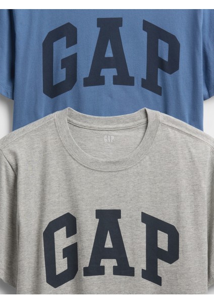 Erkek Gri Everyday Soft Gap Logo 2'li T-Shirt Seti modelleri
