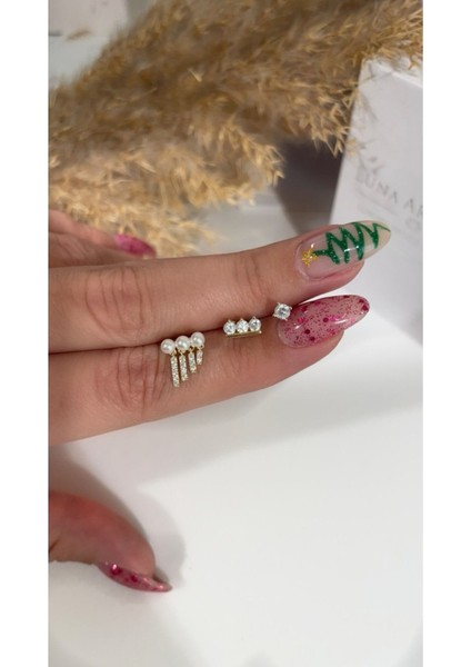 Ithal Yüksek Kalite Incili 3'lü Küpe Kombin fiyatları