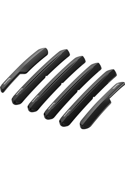 Baseus T-Space 6 Parça Tesla Araç Kapı Çizik Önleyici Tampon Koruma SETI-(5775) - M771K697-R53