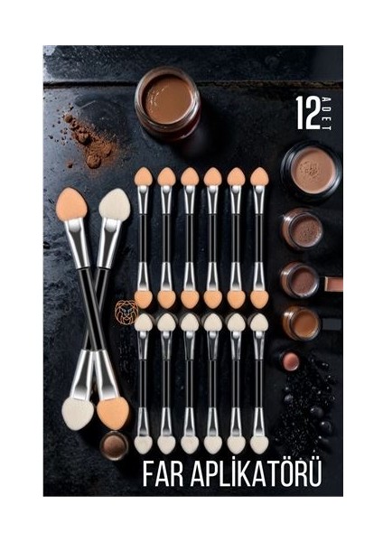 Hsnet Far Aplikatör Göz Makyaj Çubukları 12 Adet - M108K933-R65108