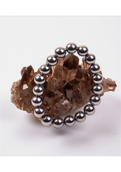 Terahertz Taşı Doğal Taş Bileklik 10 mm