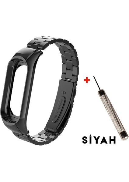 Xiaomi Mi Band 3 Aklıllı Saat 3 Bakla Çelik Kayış KORDON-(5775) - M597K270-R47597