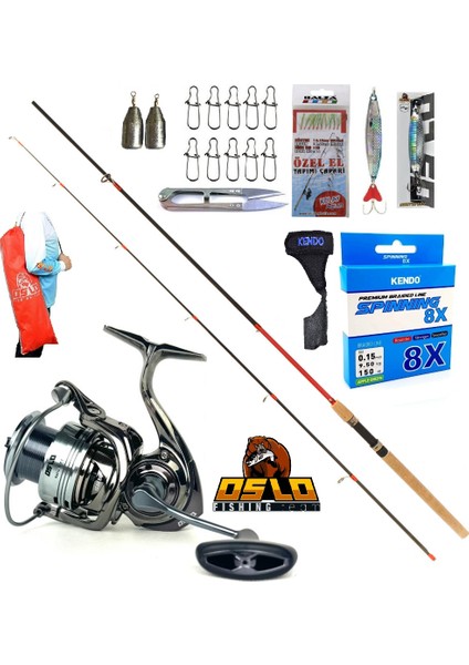 Okuma Wave Power 244CM 15-40GR Oslo Next 4000 Spin Olta Takımı Seti