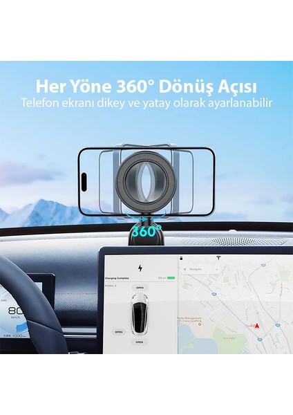 Ally Magsafe Uyumlu Araç Içi Torpido Üstü Manyetik Telefon TUTUCU-(5775) - M612K887-R86612 indirimleri