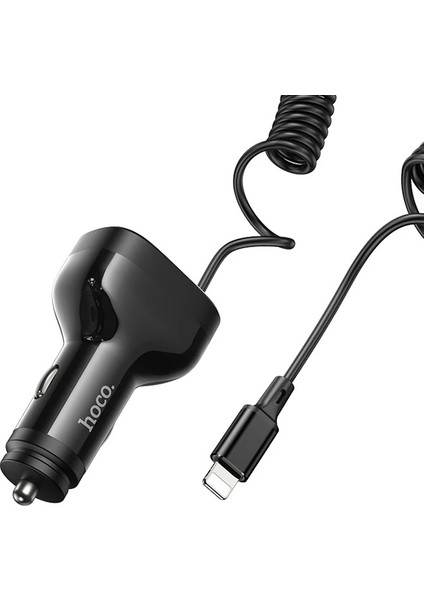 Hoco NZ11A 30W 2 Usb+ Type-C Girişli iPhone Kablolu Araç Çakmaklık Şarj Aleti-( - M785K860-R87 fırsatları