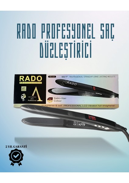 Rado RD-446 Seyahat Dostu Saç Düzleştirici – Güvenlik Kilidi ve Taşınabilir - M067K007-R86