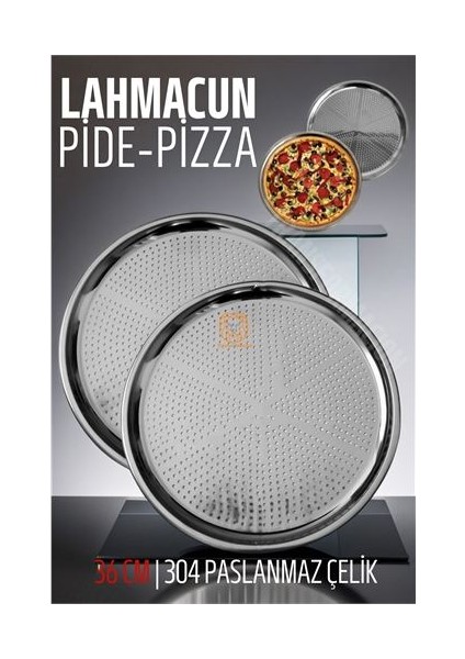 Hsnet Lahmacun Pizza Pide Pişirme Tepsisi 36 cm 2 Li Set - M571K978-R09571