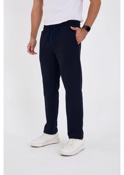 Unisex Üç Iplik Basic Eşofman Özel Tasarım Pantolon - Lacivert