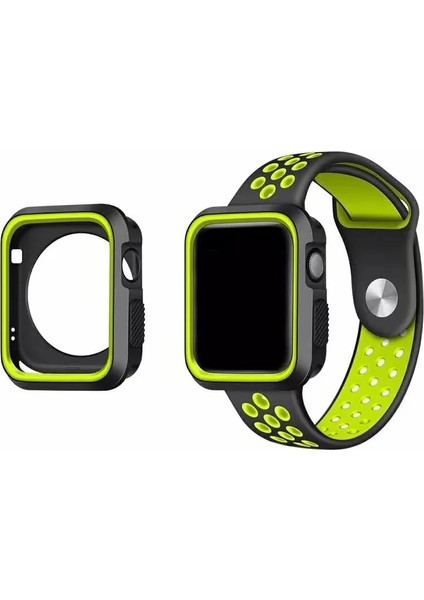 Ally Apple Watch 7-8 41MM 6-5-4 40MM Nike Style Çift Renk Silikon Kılıf 3-2-1 38M - M816K967-R60 fiyatları