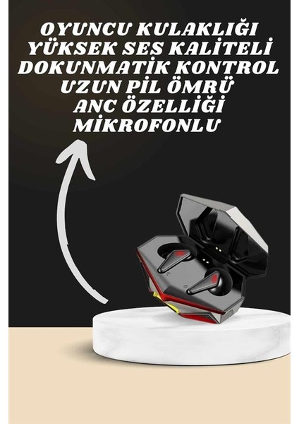 7 Kordonlu Akıllı Saat ve Oyuncu Kulaklığı Bluetooth Bağlantılı Android ve ? - M966K617-R66