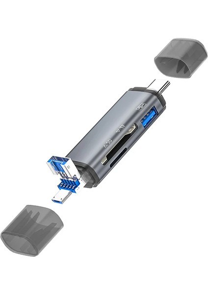Ally ADS-307 3 In 1 USB + Micro USB + Type-C Otg Kart OKUYUCU-(5775) - M476K160-R91476