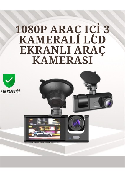 Ta-01 1080P Ön 720P Arka ve Iç Kamera Sistemli Dvr - M673K519-R97673