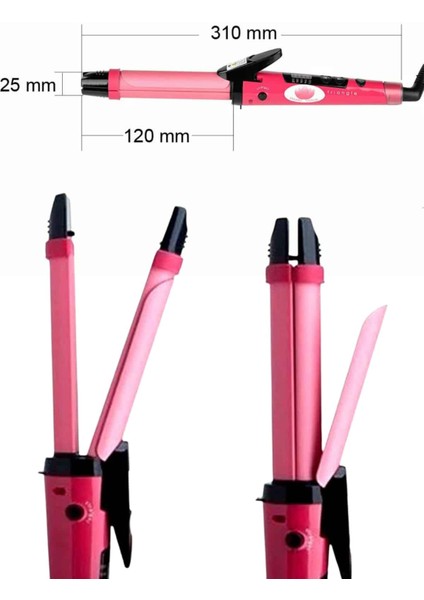 Saç Düzleştirici ve Maşa Ikili Saç Şekillendirici Tüm Saç Tiplerine Uygun - M570K885-R0657 indirimleri