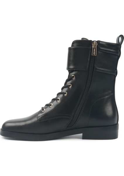 Oprah 5pr Siyah Kadın Düz Bot modelleri