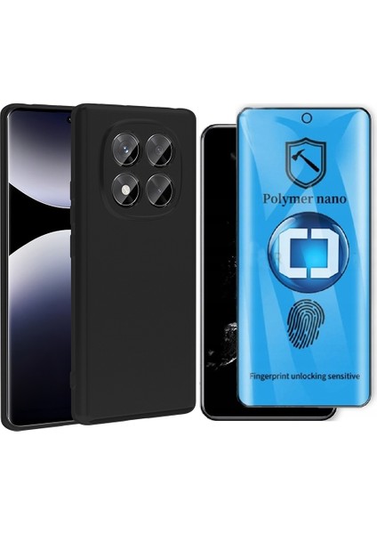 Xiaomi Redmi Note 14 Pro 4G Kılıf Zore Premier Silikon Kapak + Polymer Nano Ekran Koruyucu