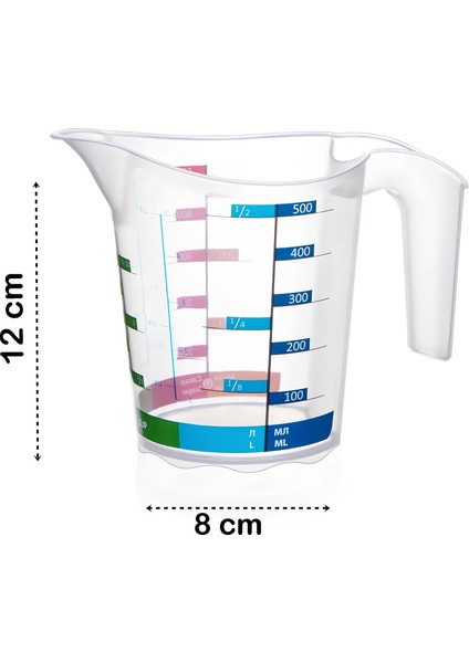 Hsnet Ölçü Kabı Profesyonel Bpa Free 500 ml - M053K792-R76053 fiyatları