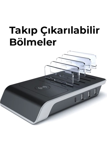 Ally Multiport 10W Wireless Kablosuz Şarj Cihazı Organizer STAND-(5775) - M780K753-R73780 fırsatları