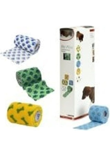 Pet-Flex Bandaj 10CM*4,5MT Karışık Renk 1 Adet fiyatları