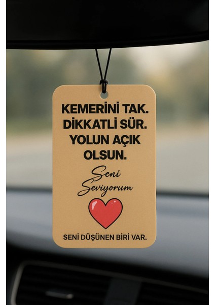 Bahar Kokulu Araç Ayna Süsü | Yolun Açık Olsun Yazılı Araba Kokusu