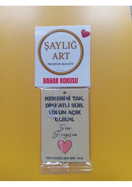 Bahar Kokulu Araç Ayna Süsü | Yolun Açık Olsun Yazılı Araba Kokusu modelleri