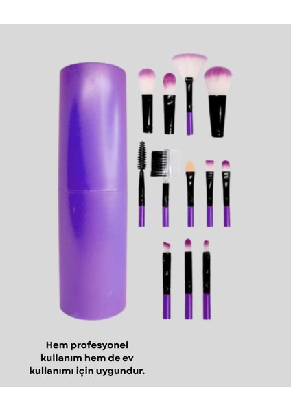 12’li Profesyonel Makyaj Fırça Seti – Dökülmeyen Yumuşak Kıllı Ergonomik - M610K053-R70 indirimleri