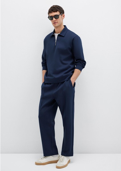 Yarı Fermuarlı Lacivert Sweatshirt 0S10382-80872 modelleri