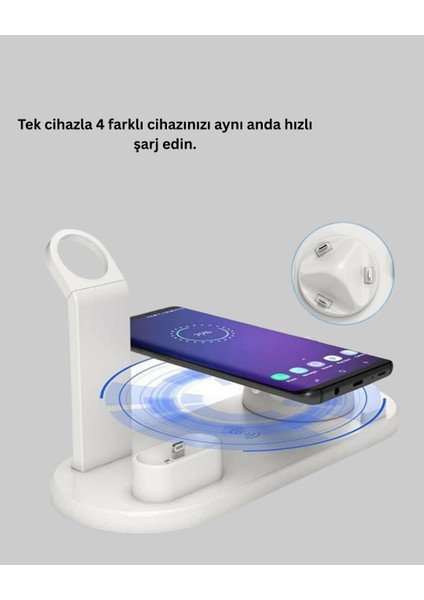 Modern Tasarımlı Çok Fonksiyonlu Kablosuz Şarj Standı - M075K775-R42075 fiyatları