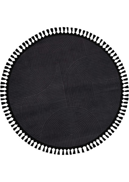 Rölyef Joy Daire Vizon Kaymaz Taban Kesme Halı Pon Pon fiyatları