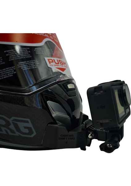 Caberg Drift Evo 2 Kask Uyumlu Chinmount Aksiyon Kamera Çene Bağlantı Aparatı Seti