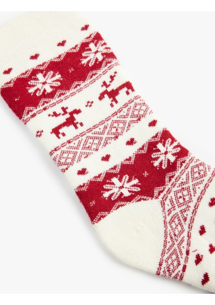 Pamuklu Yılbaşı Temalı Havlu Soket Çorap modelleri