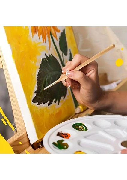 Art Tone 11 Parça Ahşap Sap Detay Fırça Seti Mikro Boyama Için Ince Uçlu Fırçalar Akrilik, Yağlı, Suluboya