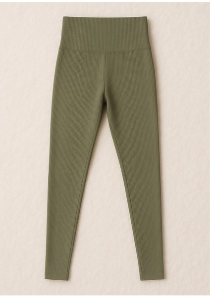 Kadın Giyim Yüksel Bel Dalgıç Fitilli Tayt LL.K41.O0173.001