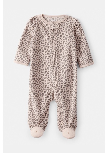 Kız Bebek Kahverengi Polar Tulum