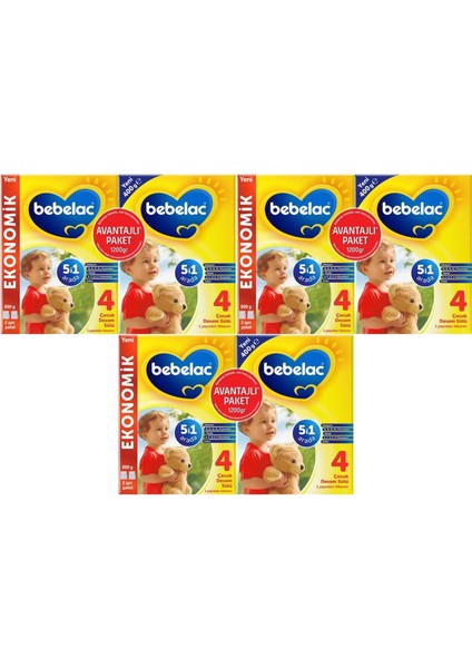 1200GR (800GR+400GR) No:4 Devam Sütü (1+ Yaş) Avantaj Pk (3 Lü Set)