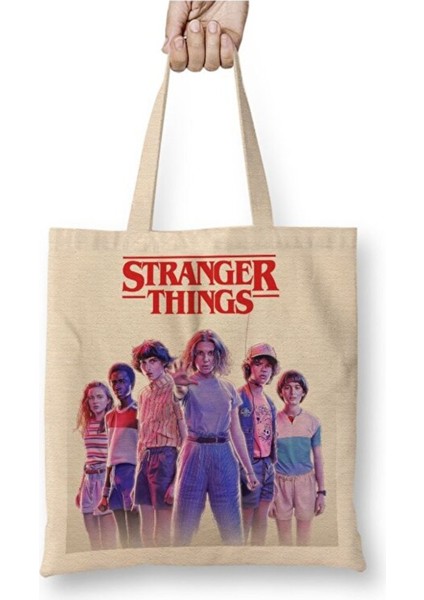 Stranger Things Bez Çanta Uzun Saplı Alışveriş Çantası Plaj Çantası