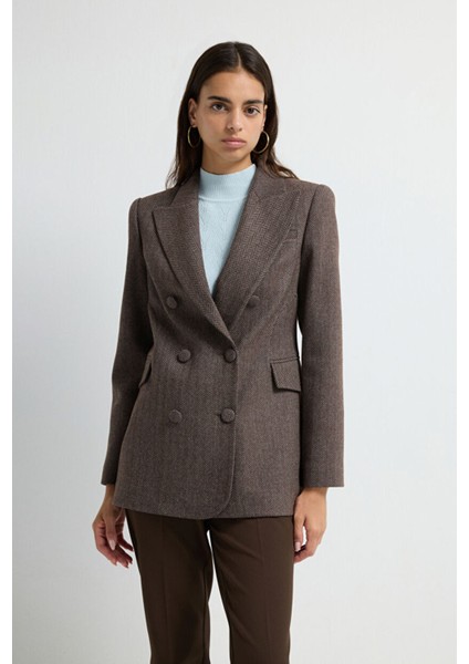 Kruvaze Ceket Kahve 11945696000