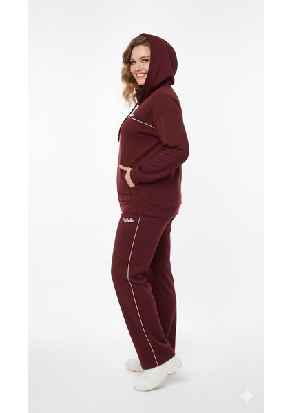 Kadın Büyük Beden Uzun Kollu Modal Kumaş Kapüşonlu Eşofman Takımı 8220-26 (4338K) fiyatları