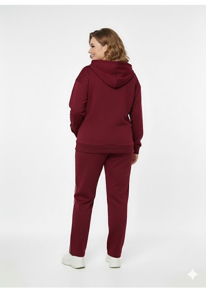 Kadın Büyük Beden Uzun Kollu Modal Kumaş Kapüşonlu Eşofman Takımı 8220-26 (4338K) modelleri