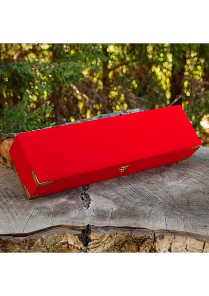 Koleksiyonluk ve Avcı Bıçakları Için Kırmızı Kadife Kutu